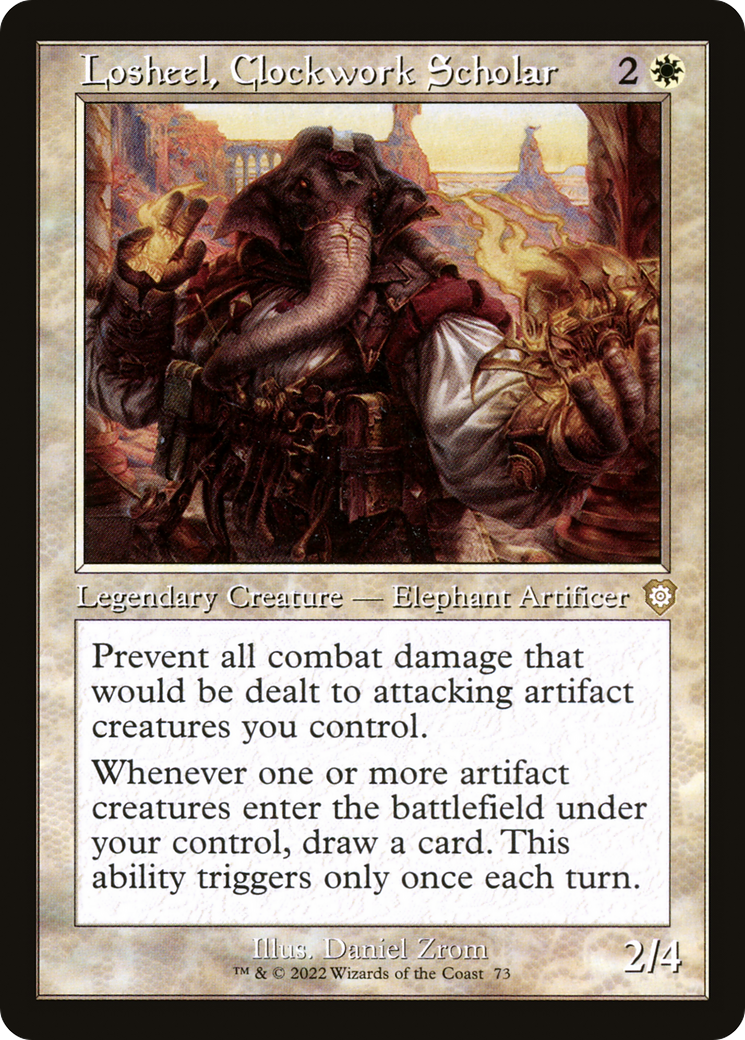 Losheel, Clockwork Scholar (Retro Frame) (BRC-073)  - The Brothers' War Commander
