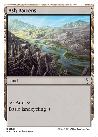 Ash Barrens (White Border) (MB2-103)  - Mystery Booster 2
