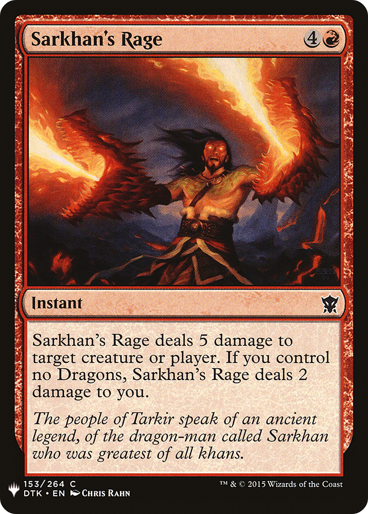 Sarkhan's Rage (LIST-153)  - The List
