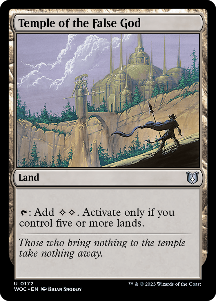 Temple of the False God (WOC-172)  - Wilds of Eldraine Commander
