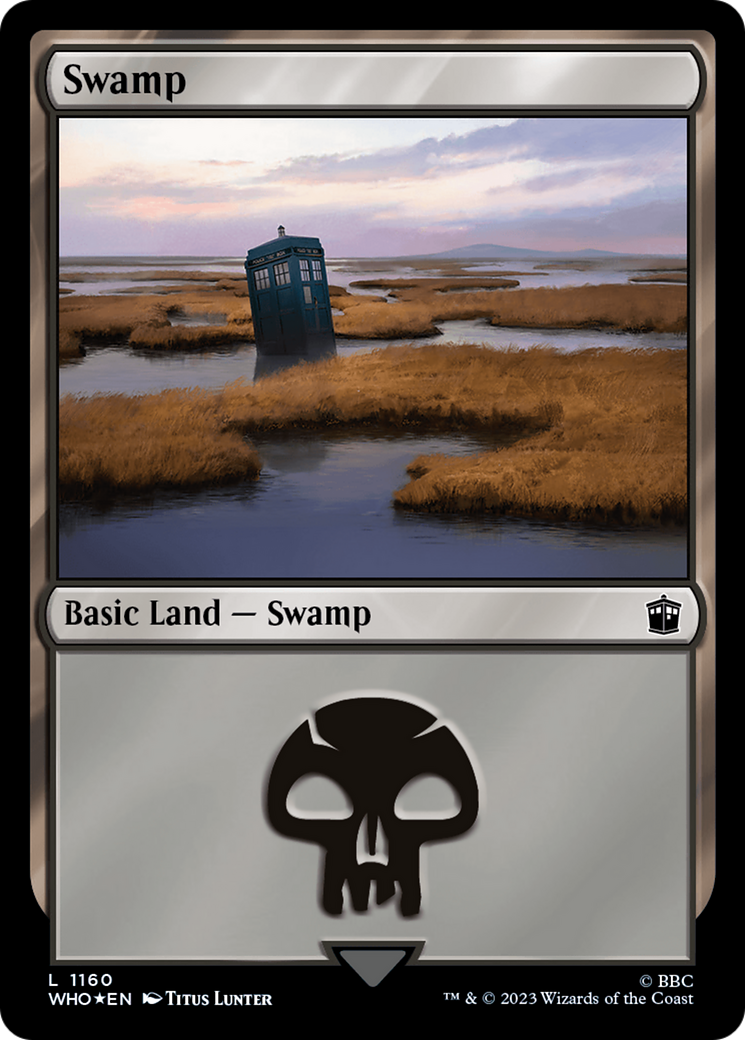 Swamp (1160) (Surge Foil) (WHO-1160)  Foil - Doctor Who