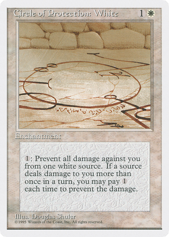 Circle of Protection: White (4ED-)  - Fourth Edition