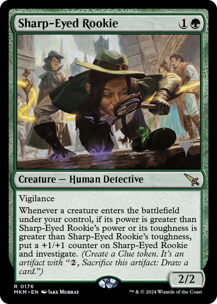 Sharp-Eyed Rookie (PPMKM-176)  Foil - Murders at Karlov Manor Promos