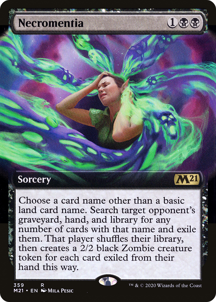 Necromentia (Extended Art) (M21-359)  - Core Set 2021: (Extended Art)