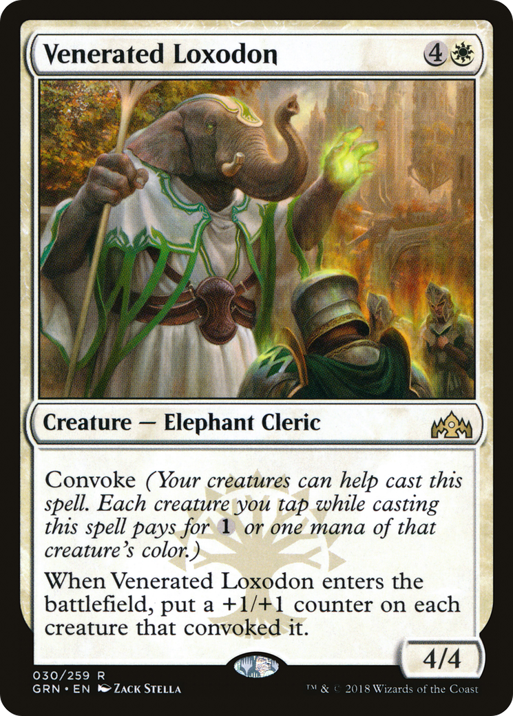 Venerated Loxodon (GRN-030)  Foil - Guilds of Ravnica
