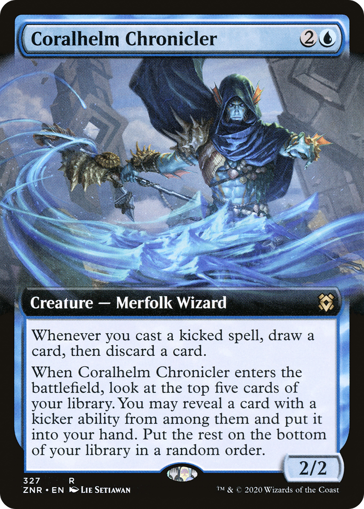 Coralhelm Chronicler (Extended Art) (ZNR-327)  Foil - Zendikar Rising