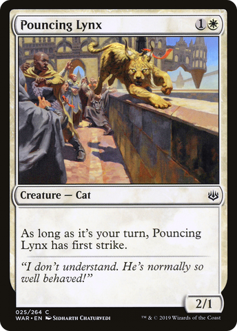 Pouncing Lynx (WAR-025)  Foil - War of the Spark