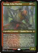 Stangg, Echo Warrior (DMC-064)  Etched Foil - Dominaria United Commander