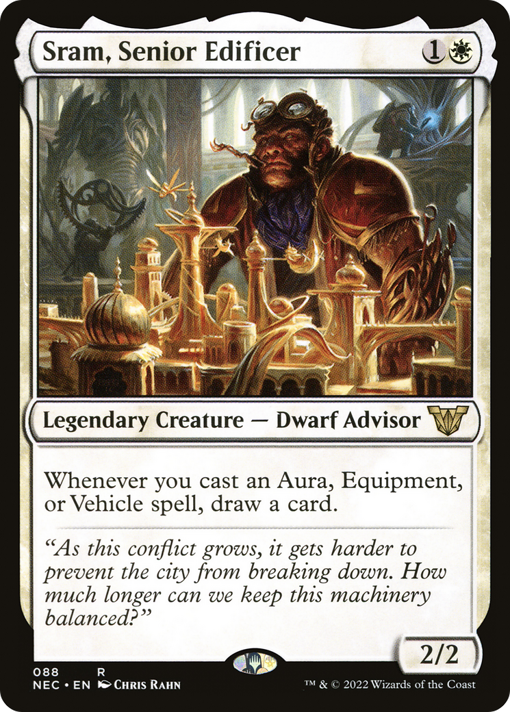 Sram, Senior Edificer (NEC-088)  - Neon Dynasty Commander