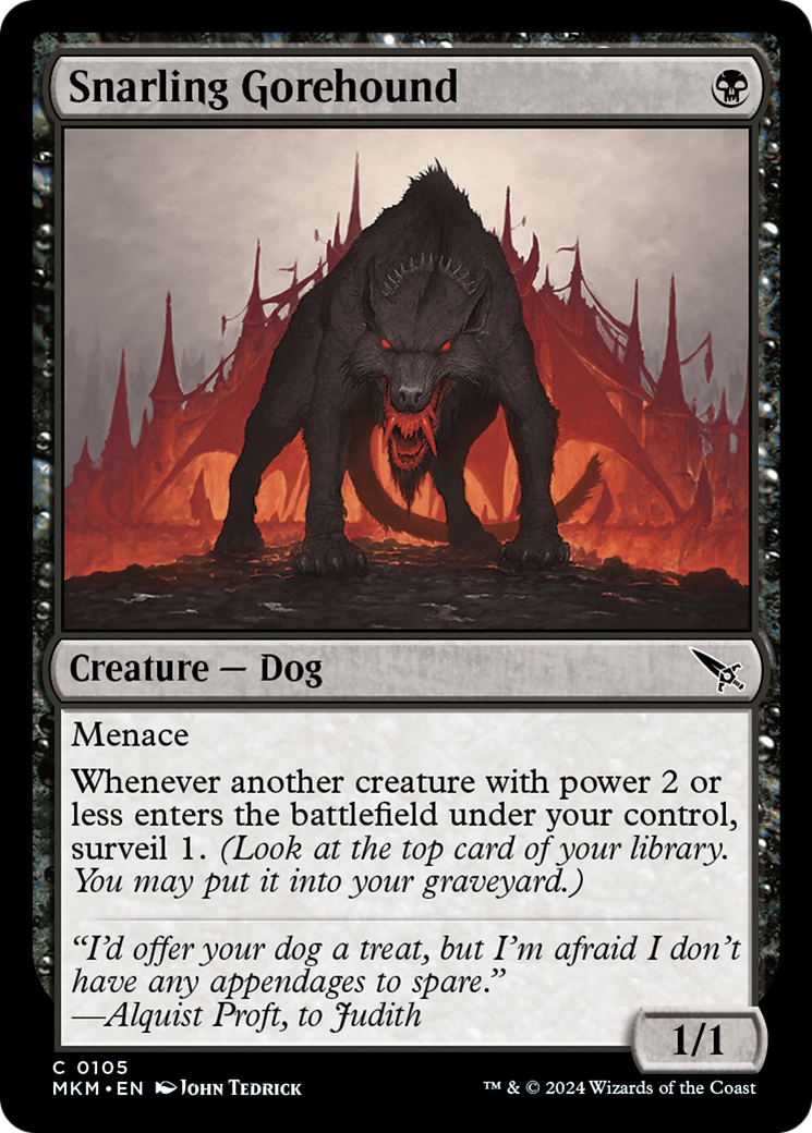 Snarling Gorehound (MKM-105)  Foil - Murders at Karlov Manor