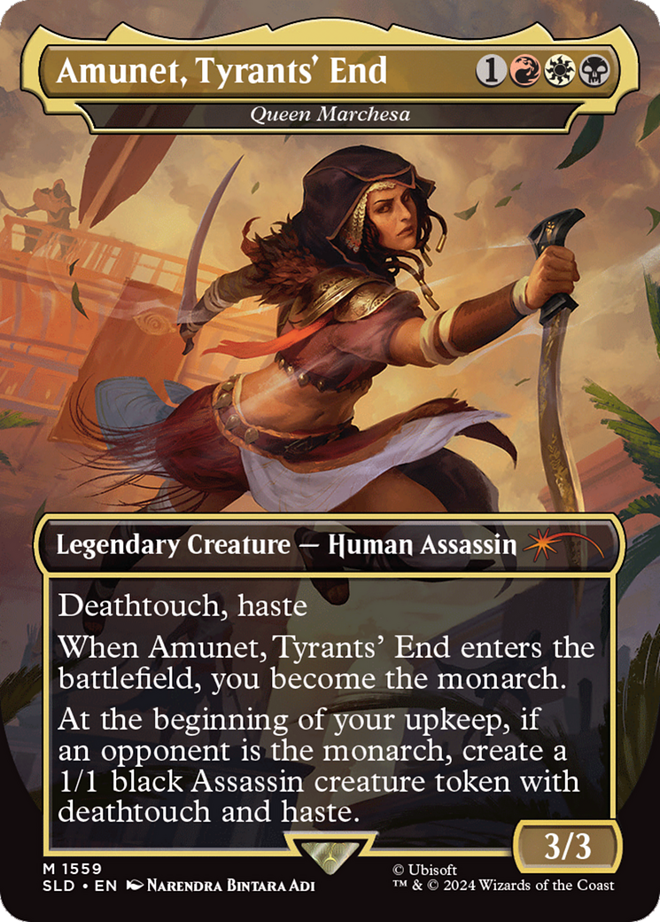 Amunet, Tyrants' End - Queen Marchesa (SLD-1559)  - Secret Lair Drop / Amunet, Tyrants' End (Borderless)