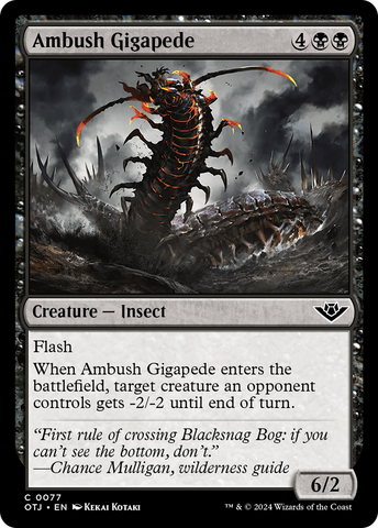 Ambush Gigapede (OTJ-077)  - Outlaws of Thunder Junction