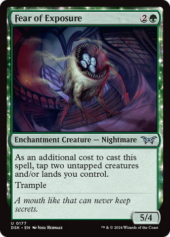 Fear of Exposure (DSK-177)  Foil - Duskmourn: House of Horror: (enchantment)