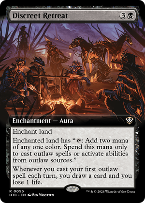 Discreet Retreat (Extended Art) (OTC-056)  - Outlaws of Thunder Junction Commander: (Extended Art)