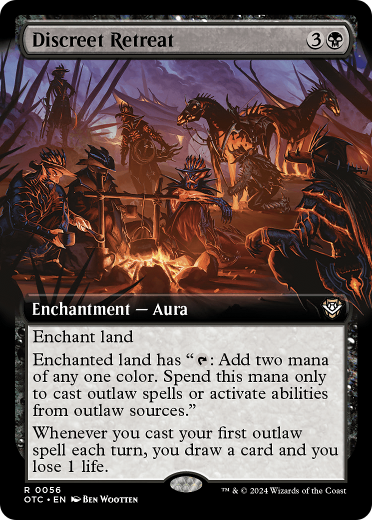 Discreet Retreat (Extended Art) (OTC-056)  - Outlaws of Thunder Junction Commander: (Extended Art)