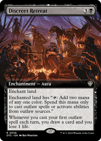 Discreet Retreat (Extended Art) (OTC-056)  - Outlaws of Thunder Junction Commander: (Extended Art)