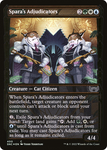 Spara's Adjudicators (Gilded Foil) (SNC-400)  Foil - Streets of New Capenna: (Showcase)