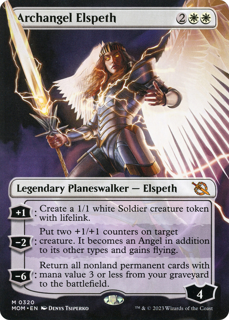 Archangel Elspeth (Borderless) (MOM-320)  Foil - March of the Machine