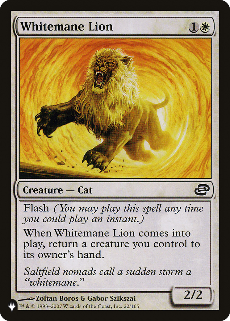 Whitemane Lion (PLC) (LIST-PLC-22)  - The List