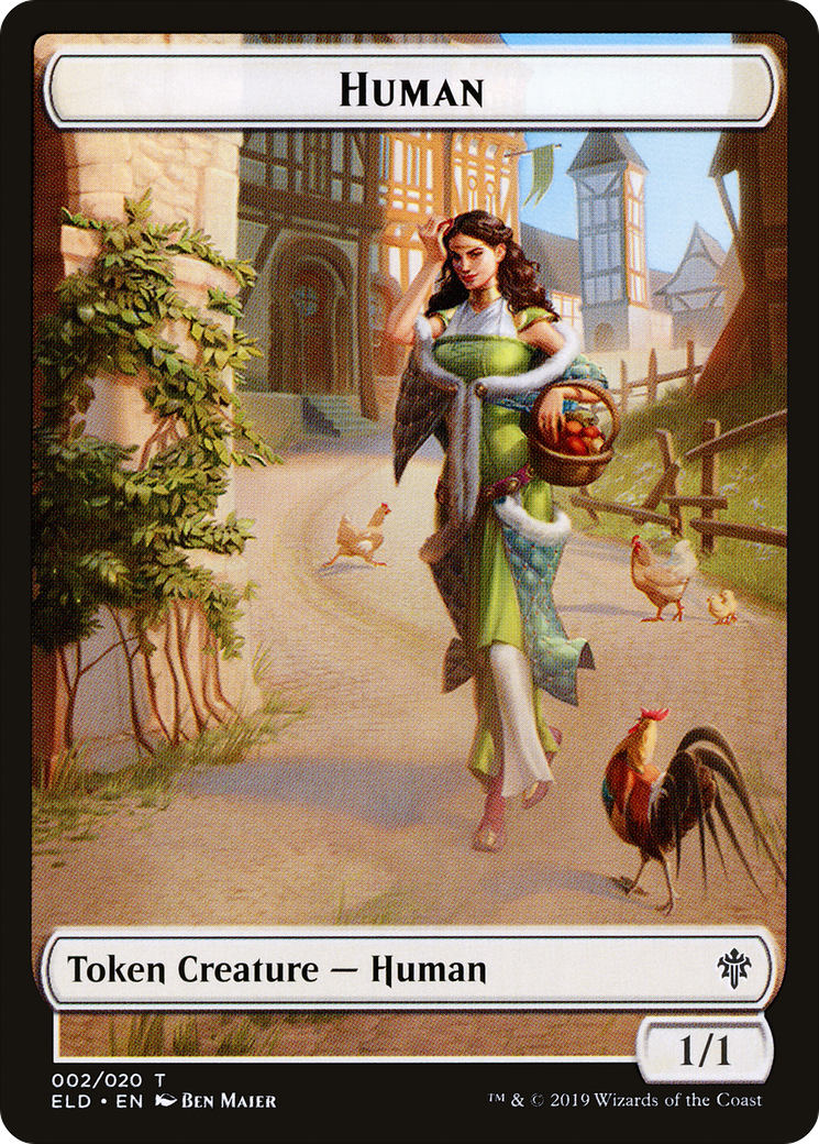 Human Token (ELD-002)  - Throne of Eldraine Tokens
