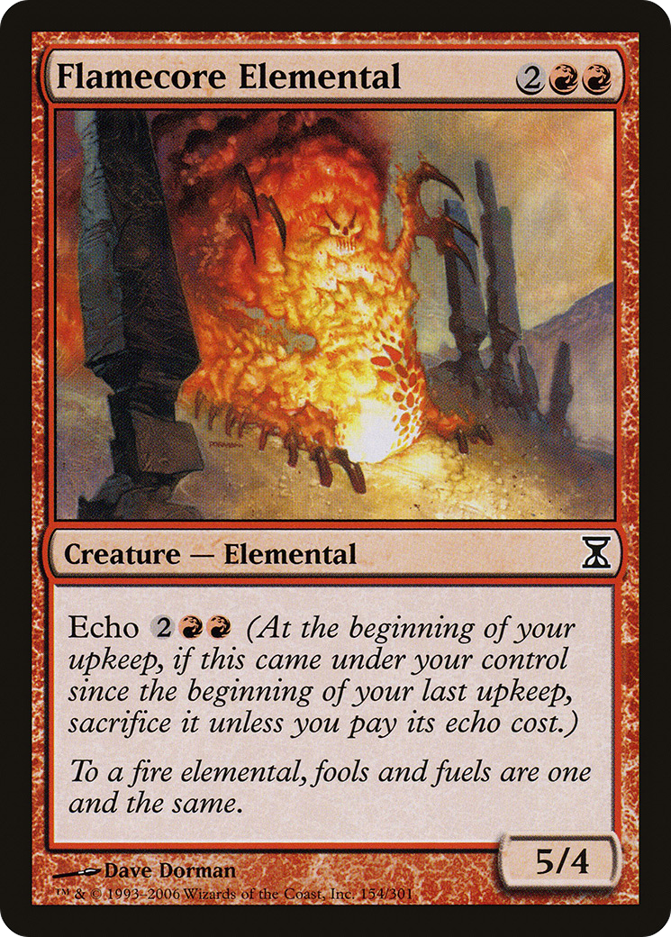Flamecore Elemental (TSP-154)  Foil - Time Spiral