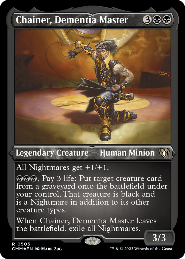 Chainer, Dementia Master (CMM-505)  Etched Foil - Commander Masters