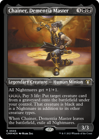 Chainer, Dementia Master (CMM-505)  Etched Foil - Commander Masters