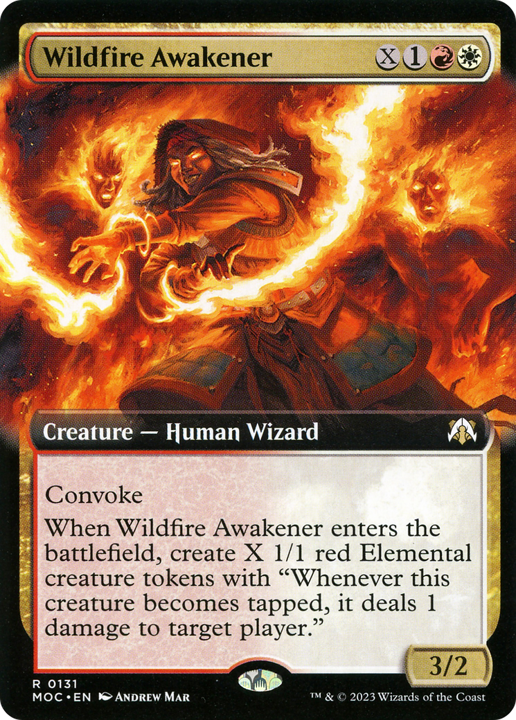 Wildfire Awakener (Extended Art) (MOC-131)  Foil - March of the Machine Commander: (Extended Art)