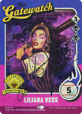 Liliana Vess (747) (Autographed) (SLD-747)  Foil - Secret Lair Drop: (Full Art) (Borderless)