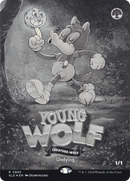Young Wolf (Black & White Foil) (SLD-885)  Foil - Secret Lair Drop (Borderless)