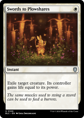Swords to Plowshares (BLC-109)  - Bloomburrow Commander