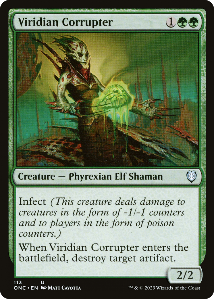 Viridian Corrupter (ONC-113)  - Phyrexia: All Will Be One Commander