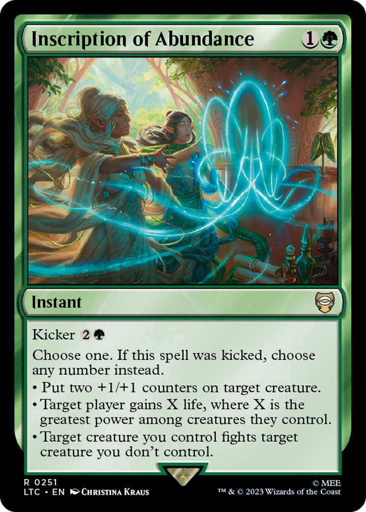Inscription of Abundance (LTC-251)  - Tales of Middle-earth Commander