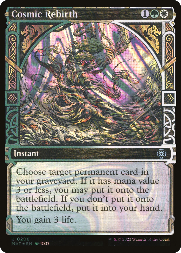 Cosmic Rebirth (Halo Foil) (MAT-208)  Foil - March of the Machine: The Aftermath: (Showcase)