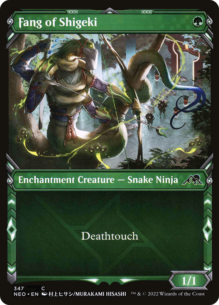 Fang of Shigeki (Showcase) (NEO-347)  - Kamigawa: Neon Dynasty: (Showcase)
