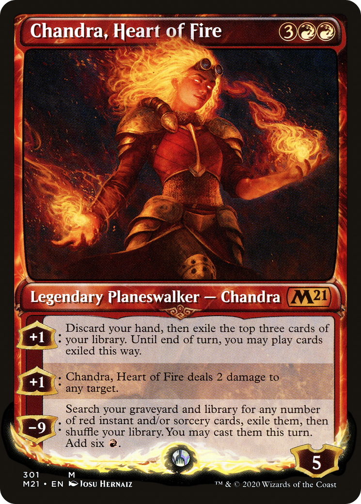 Chandra, Heart of Fire (Showcase) (M21-301)  - Core Set 2021: (Showcase)