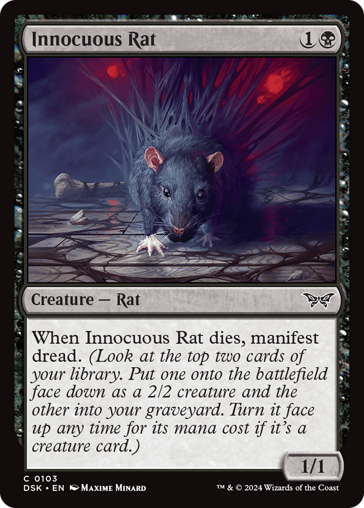 Innocuous Rat (DSK-103)  Foil - Duskmourn: House of Horror