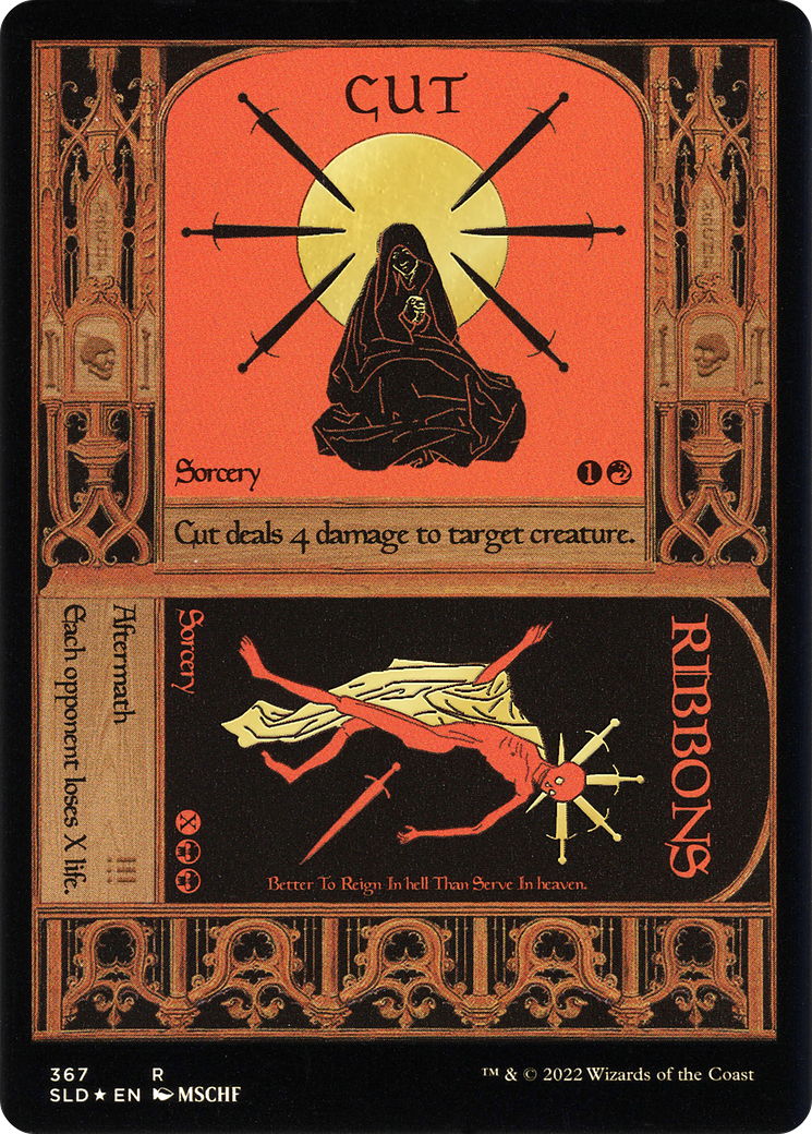 Cut // Ribbons (Foil Etched) (Gold) (SLD-367)  Foil - Secret Lair Drop