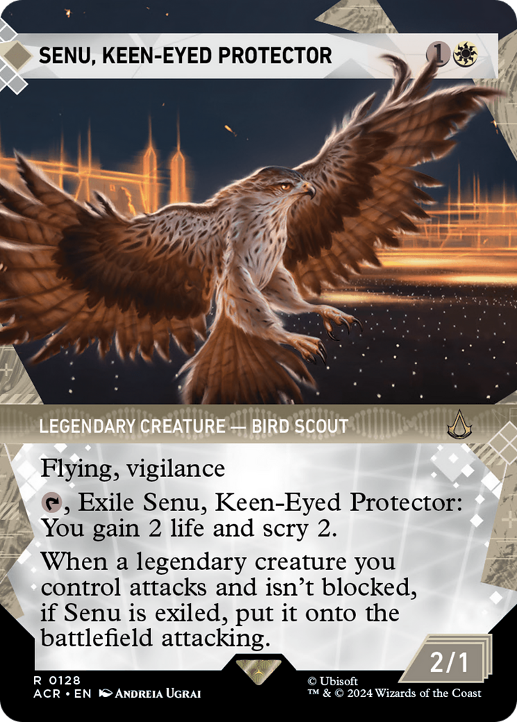 Senu, Keen-Eyed Protector (Showcase) (ACR-128)  Foil - Assassin's Creed: (Showcase) (Borderless)