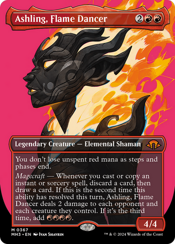 Ashling, Flame Dancer (Borderless) (MH3-367)  Foil - Modern Horizons 3