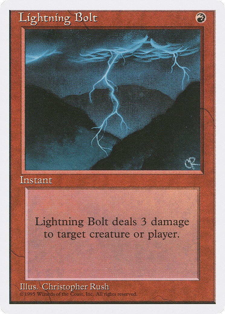Lightning Bolt (4ED-226)  - Fourth Edition
