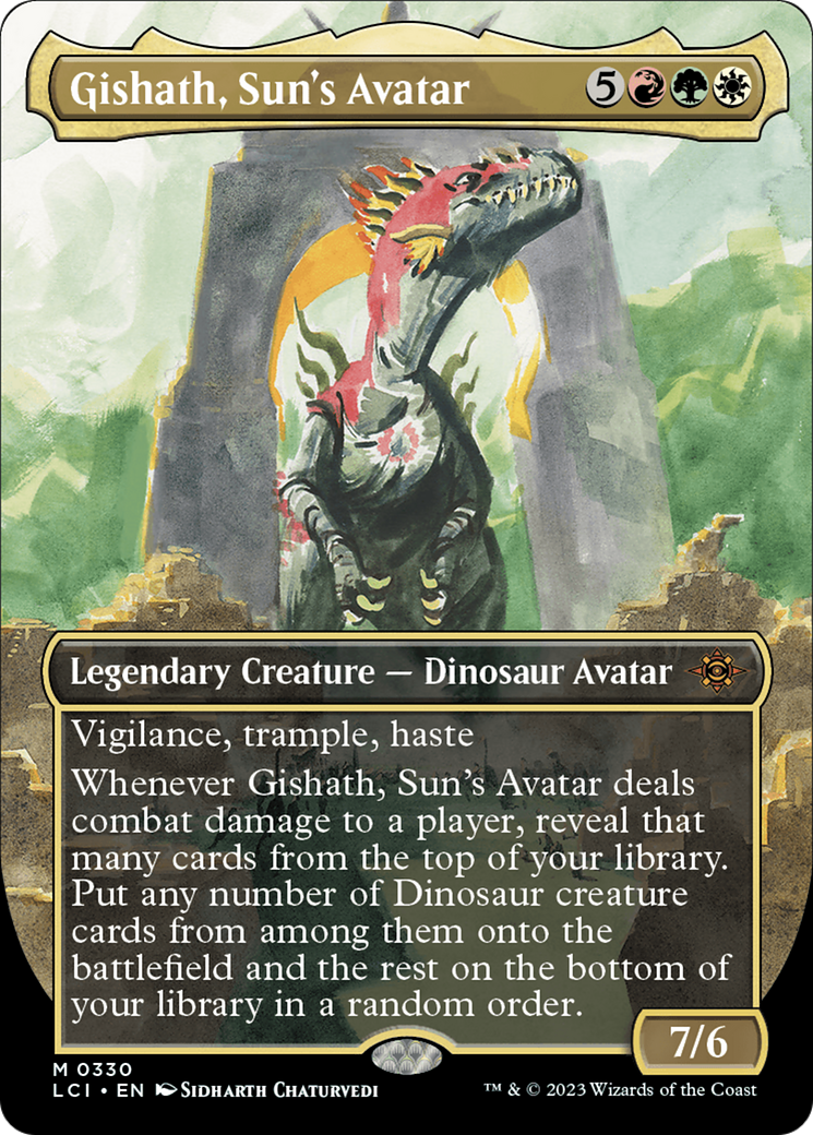 Gishath, Sun's Avatar (Borderless) (LCI-330)  - The Lost Caverns of Ixalan