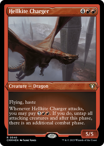 Hellkite Charger (CMM-540)  Etched Foil - Commander Masters
