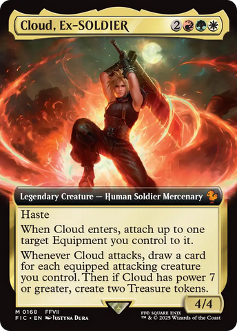 Cloud, Ex-SOLDIER (Extended Art) (FIC-168)  Foil - Commander: FINAL FANTASY: (Extended Art)