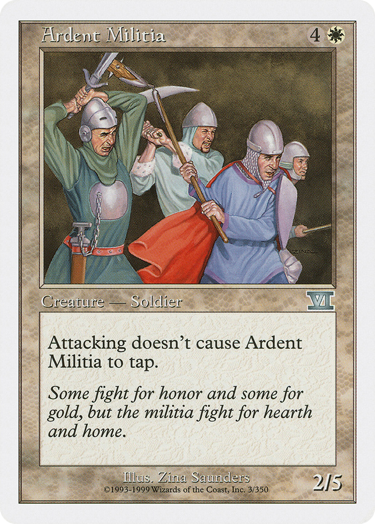 Ardent Militia (6ED-003)  - Classic Sixth Edition