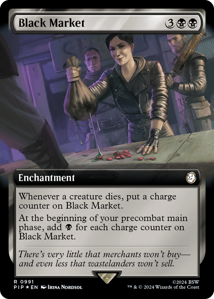Black Market (Extended Art) (Surge Foil) (PIP-991)  Foil - Fallout: (Extended Art)