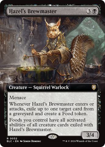 Hazel's Brewmaster (Extended Art) (BLC-052)  - Bloomburrow Commander