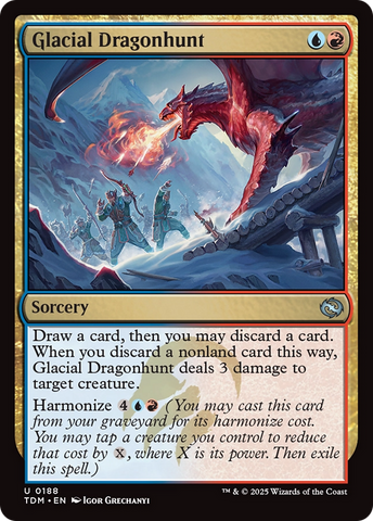 Glacial Dragonhunt (TDM-188)  - Tarkir: Dragonstorm