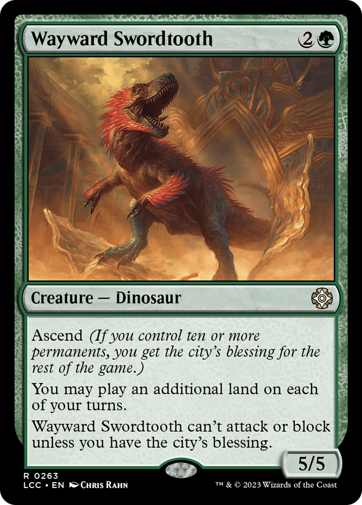 Wayward Swordtooth (LCC-263)  - The Lost Caverns of Ixalan Commander