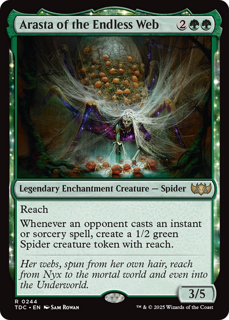 Arasta of the Endless Web (TDC-244)  - Commander: Tarkir: Dragonstorm: (enchantment)